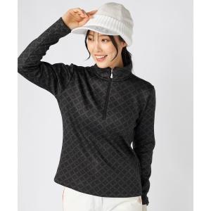 ブラウス シャツ 「marie claire:マリ.クレール」長袖ハーフジップシャツ　ゴルフ レディース