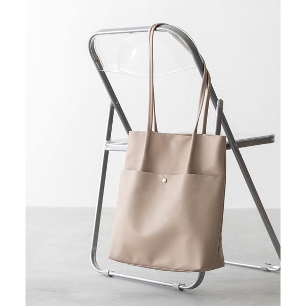 トートバッグ A4対応 シンプル フェイクレザー トートバッグ レディース