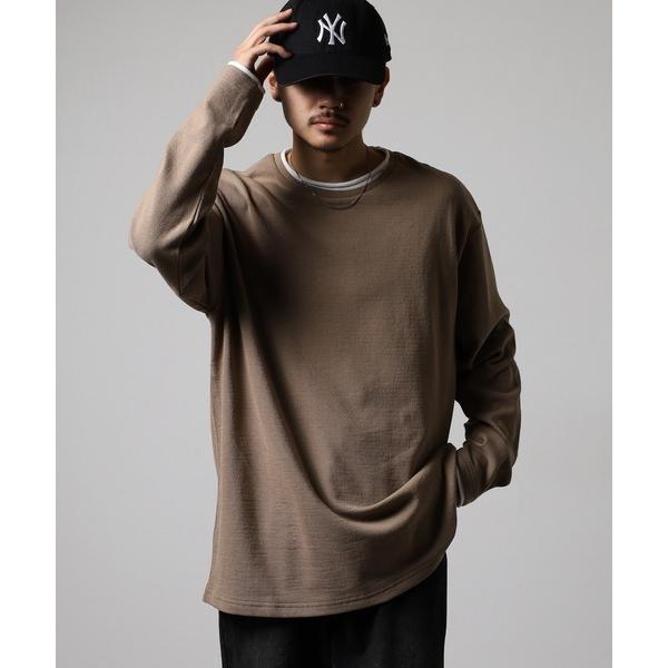 tシャツ ATU　スラブ調WFフェイクレイヤーロールクルー メンズ