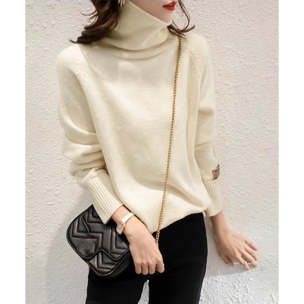 ニット セーター ハイネックサイドスリットニットプルオーバー レディース