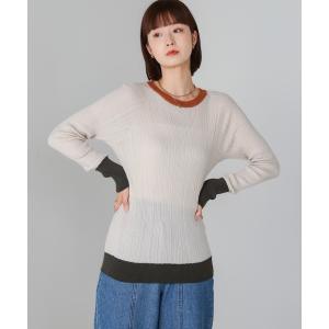 ニット セーター ランダムリブニットクループルオーバー レディース｜ZOZOTOWN Yahoo!店