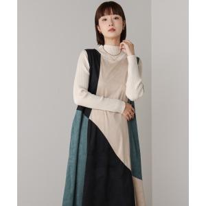 tシャツ カラーブロックシルエットワンピース レディースの商品画像
