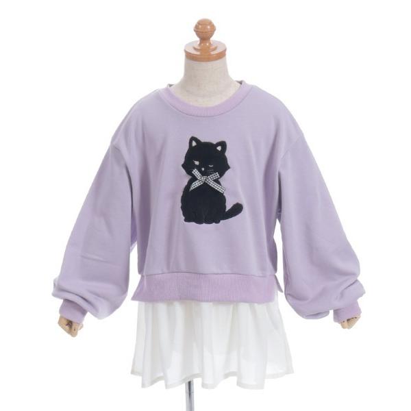 tシャツ もふもふキャットトレーナー キッズ 子供服 女の子