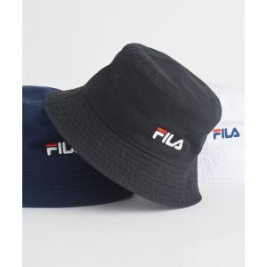 帽子 ハット 「FILA」フィラ　FLU COTTON TWILL BUCKET　バゲットハット　コットン100％　洗濯機洗い可/吸汗速乾　25001