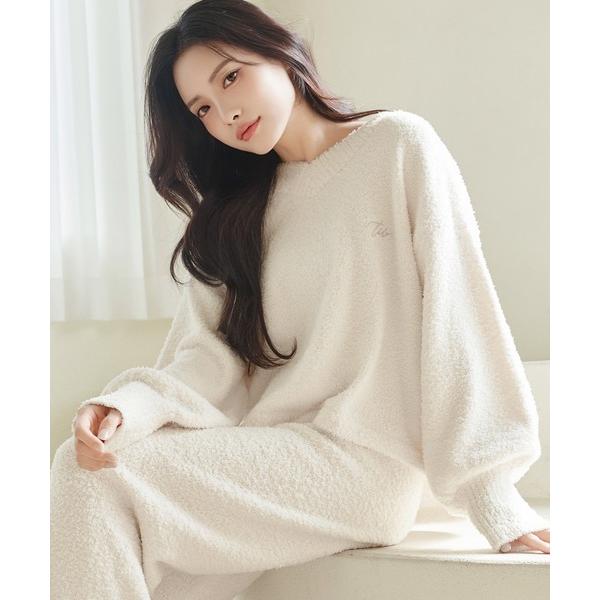 パジャマ ルームウェア 「P.snow」Vネックトップス レディース