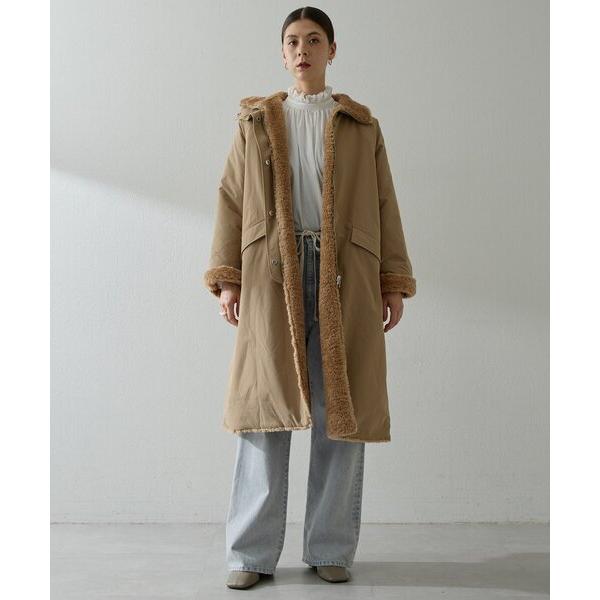 コート アウター リバーシブルボアコート レディース
