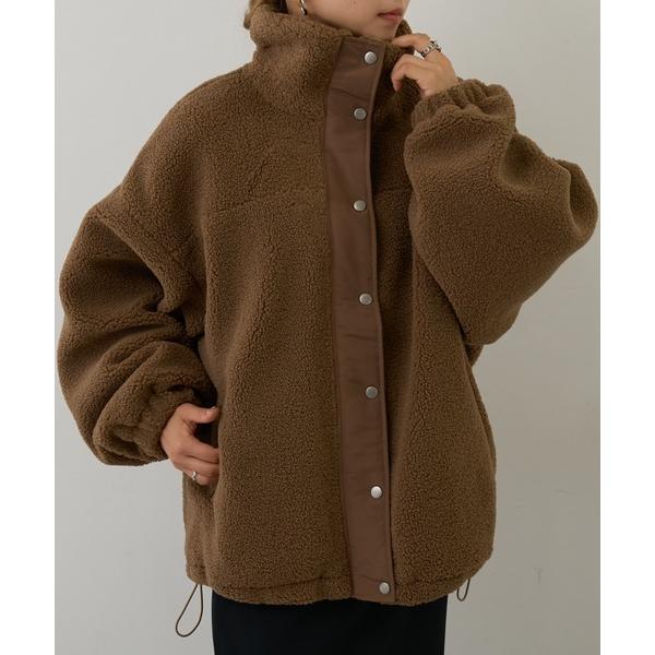 ブルゾン アウター ボアスタンドブルゾン レディース