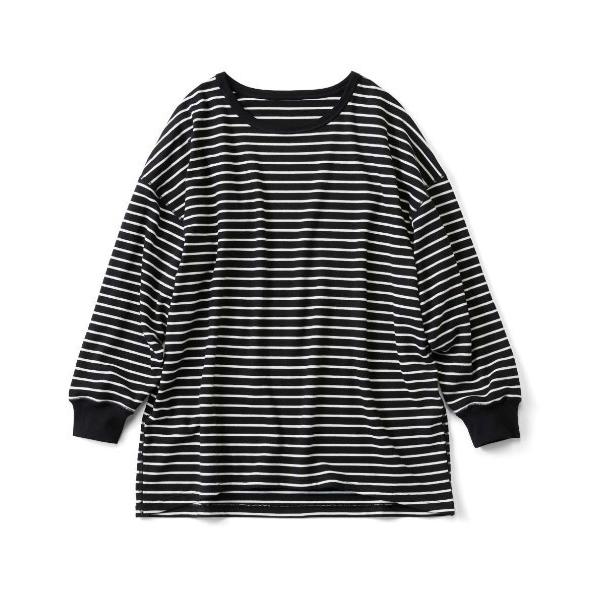 tシャツ 驚くほどにやわらかくて伸びやかな起毛カットソーボーダートップス レディース