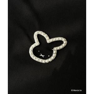 ブローチ miffy パールブローチ レディース