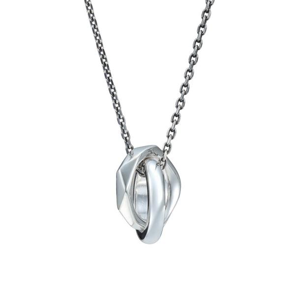 ネックレス “for Gift”ラージフラグメントダブルリングネックレス/シルバー925「LION ...