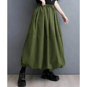 スカート balloon volume long skirt /ギャザー ボリューム バルーン
