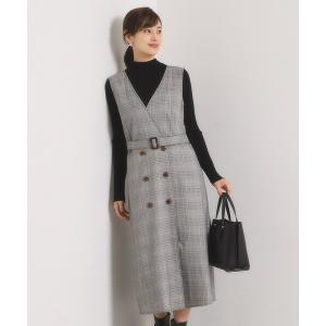 ワンピース 「手洗い可」チェック柄ジャンスカ