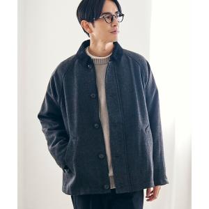 コート ジャケット ウールブレンドツイルジャケット メンズ