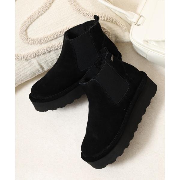 ブーツ L.B.Evans Jack 厚底サイドゴアショートブーツ レディース