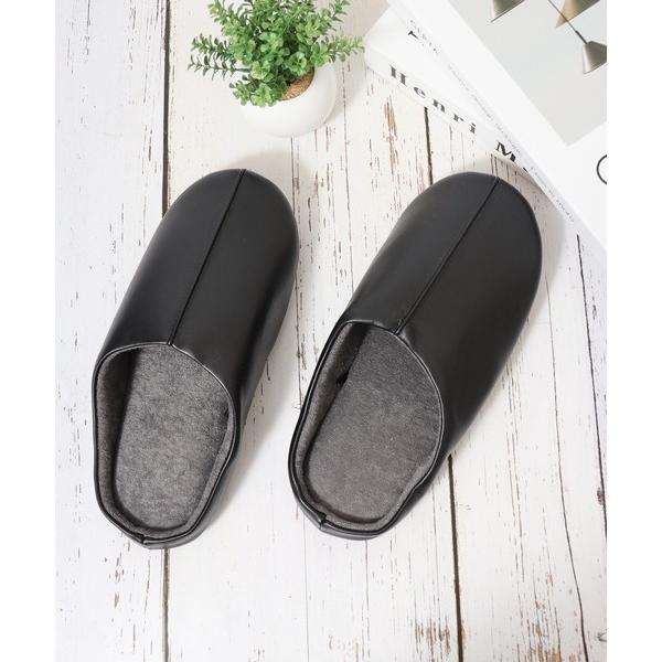 スリッパ レザー調 チャールス スリッパ