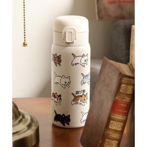 飛び猫 ICEBEANS ステンレスワンプッシュボトル480ml 502-303 水筒 猫