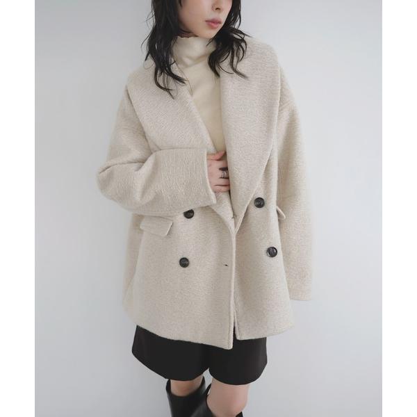 コート チェスターコート ショールカラーカールシャギーコート レディース