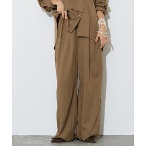 パンツ フィブリルツイルワイドパンツ レディース