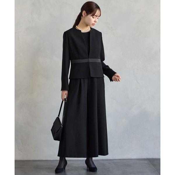 喪服 セレモニースーツ セットアップ 「喪服・礼服・WEB限定」ウォッシャブル ウエスト切り替えノー...