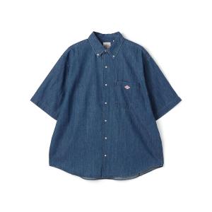 「DANTON」 半袖シャツ 40 ブルー メンズ