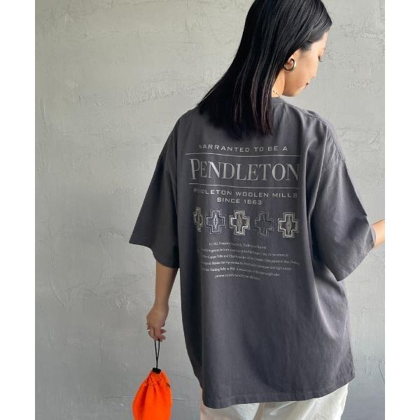 「PENDLETON」 半袖Tシャツ X-LARGE スミクロ レディース