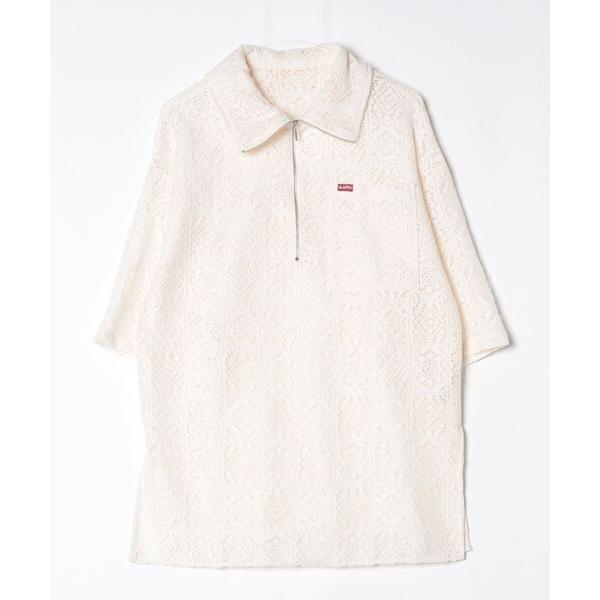 「Java」 ワンポイント半袖カットソー X-LARGE ベージュ レディース