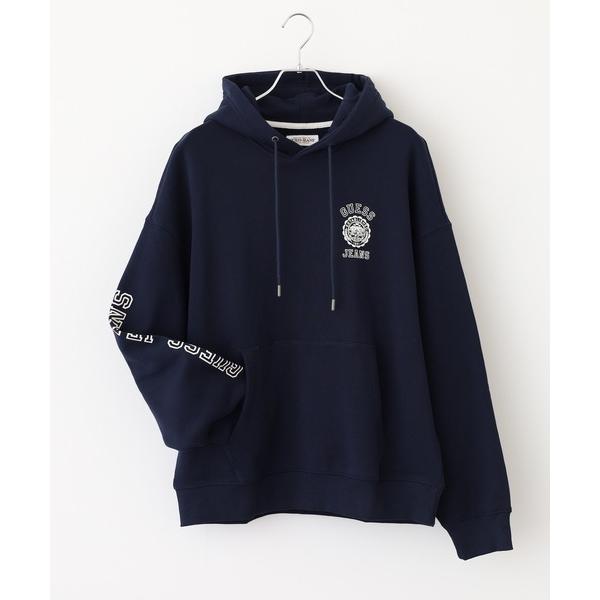 パーカー GUESS JEANS GJ HOOD OS PRINTED LOGO SWEAT ゲス ...