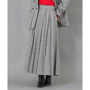 スカート 「CAST COLON」タックギャザーチェックスカート