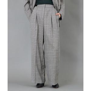 パンツ 「CAST COLON」ツータックチェックイージーパンツ レディース