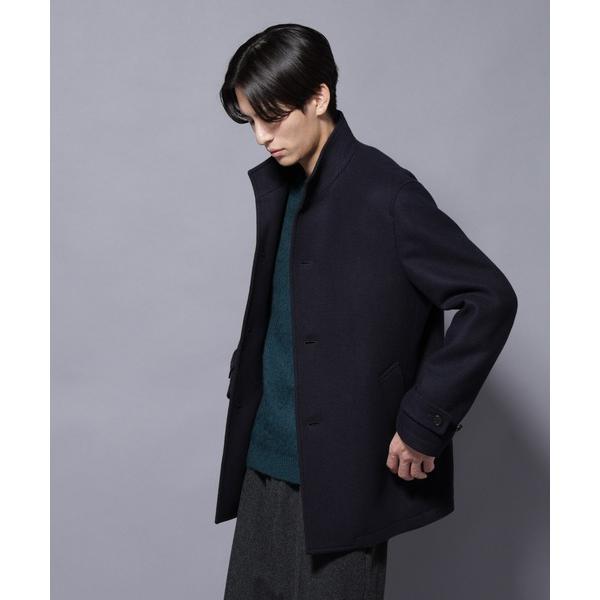 ステンカラーコート コート ウール/Nメルトンスタンドカラーコート メンズ