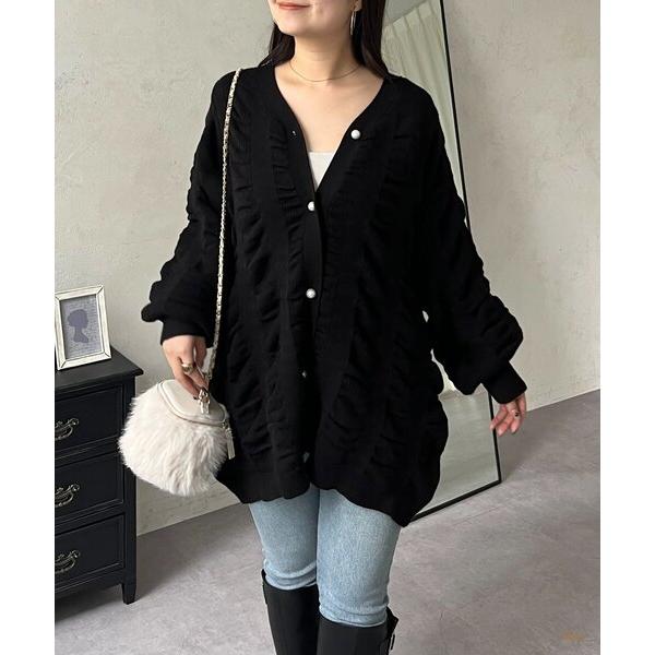 カーディガン ポコポコAラインニットカーディガン レディース
