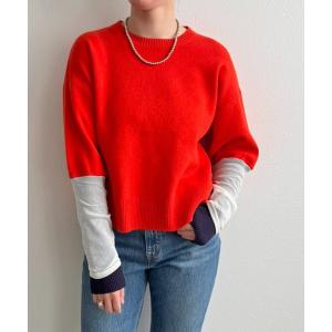 ニット セーター チュール袖ニット レディース