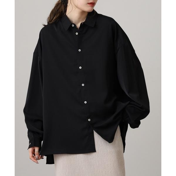 シャツ 短丈 バルーンスリーブ 長袖 ワイドとろみシャツ メンズ レディース