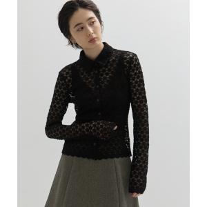 ブラウス シャツ 「CLANE/クラネ」3D FLOWER LACE SHIRT/フラワーレースシャツ レディース