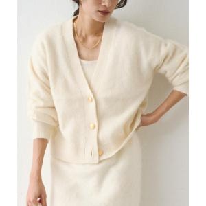 カーディガン シャギーショートニットカーディガン レディース