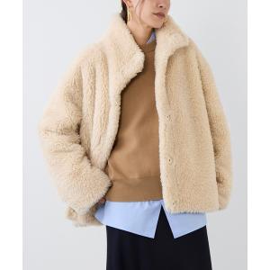 ブルゾン アウター スタンドカラーボアブルゾン レディース