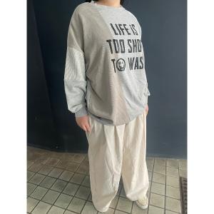 tシャツ 異素材切り替えトップス レディース