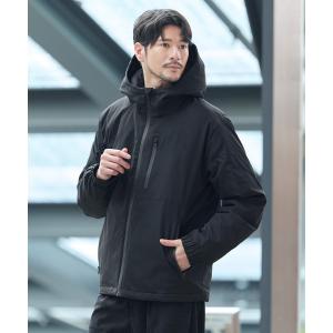 ブルゾン アウター ウォッシャブル撥水フードハイネックパフブルゾン メンズ