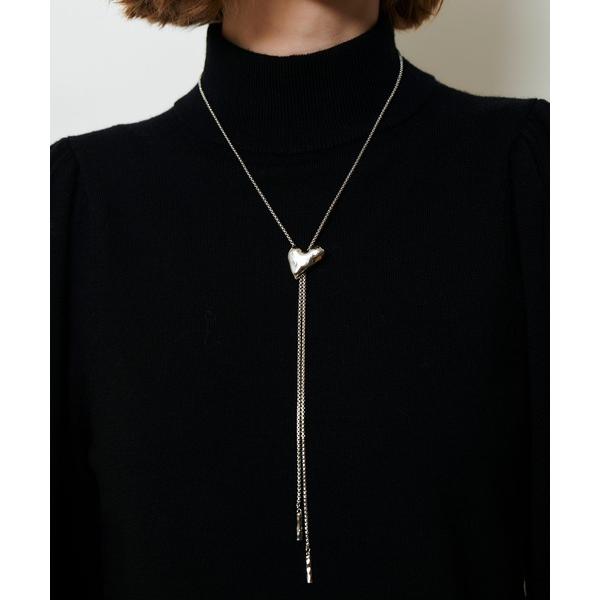 ネックレス ハートモチーフループタイネックレス レディース