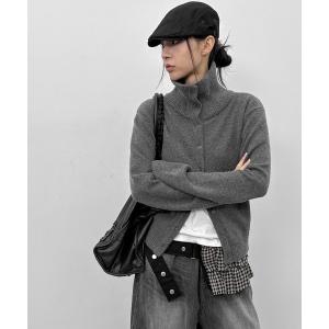 カーディガン 「MADE」 リエトハイネックウール混ニットカーデ レディース