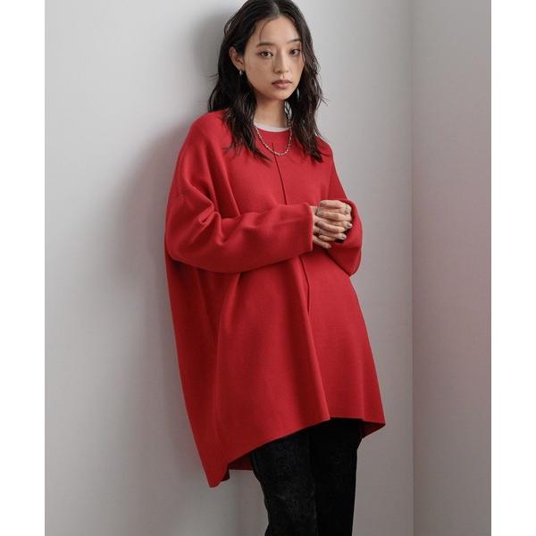 ニット セーター センタータックロングプルオーバー  600401 レディース