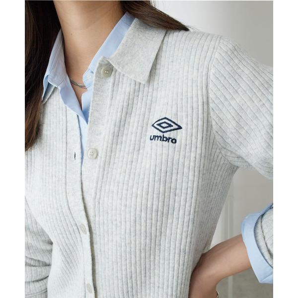 カーディガン UMBRO・viola e viola別注/衿付きポロニットカーデ レディース