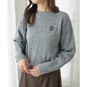 ニット セーター UMBRO・alotta別注/ミニケーブルニットトップス レディース