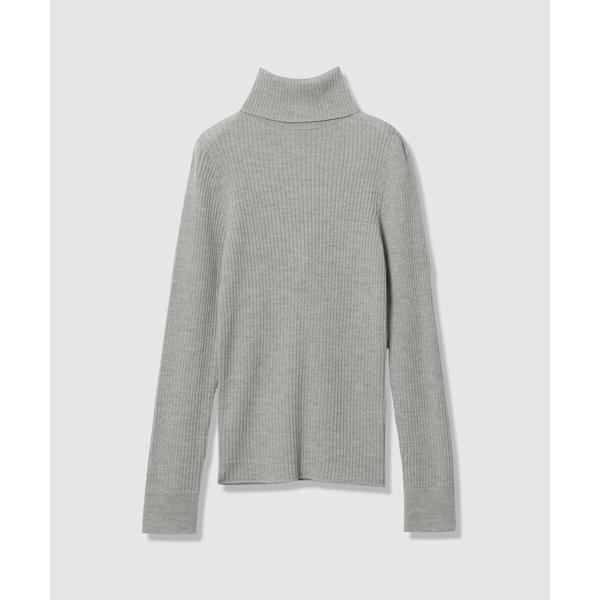 ニット セーター 2WAYネックリブタートル レディース