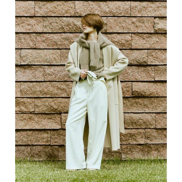 パンツ ウールライクフランネルヨークレスパンツ レディース