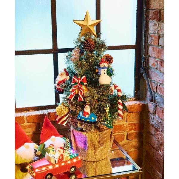 インテリア 「2025Xmas」LED付きクリスマスツリー70cm