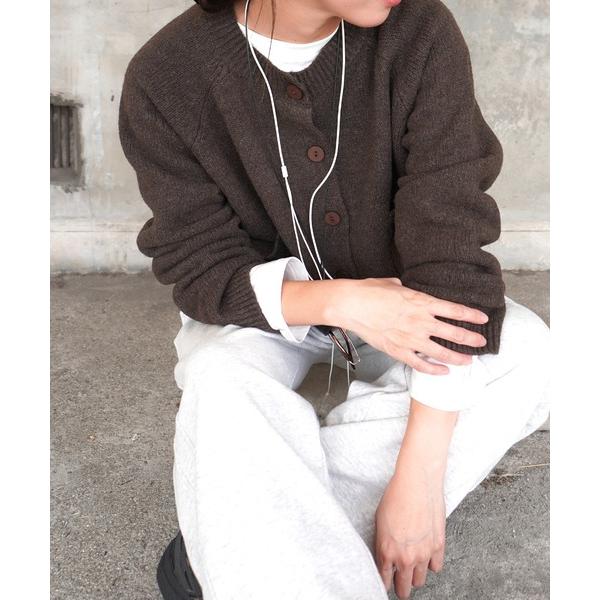 カーディガン JK風ヤクタッチCD レディース