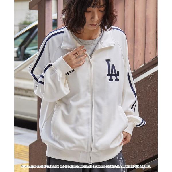 ジャージ MLB/メジャーリーグベースボール 別注 ワッペン刺繍  サイドライン ダブルジップ オー...