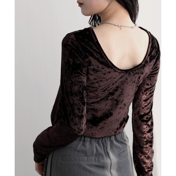 前後2wayUネックベロアPO レディース