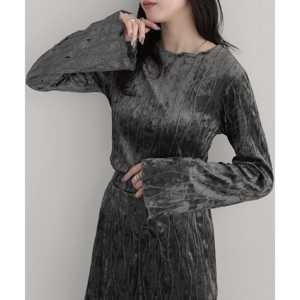 なみなみベロアプルオーバー レディース